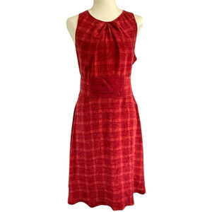 Girls from Savoy Red Plaid Silk Dress | Keyhole Back | Size 8